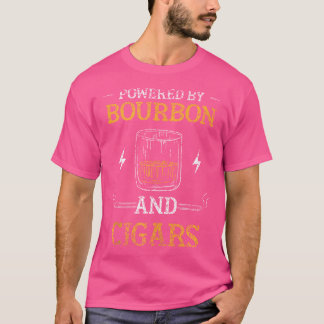 Camiseta Impulsado Por Bourbon Y Puros Fumando Cigarro Bour