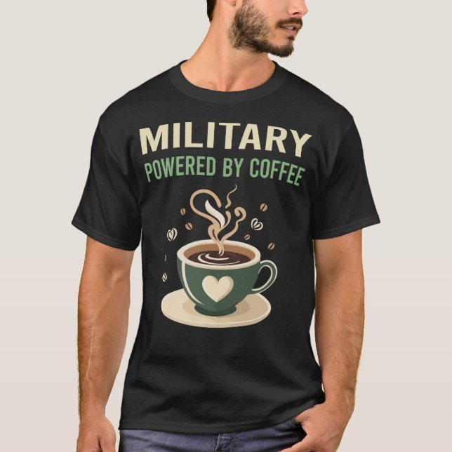 Camiseta Impulsado por Café Militar (Anverso)