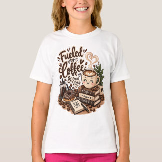 Camiseta Impulsado por Café y Buenos Vibes – Lector de Café