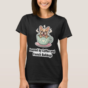 Camiseta Impulsado por Café y Caos de Frenchie Lindos Franc