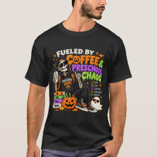 Camiseta Impulsado por Café y Caos de Preescolar – Té de Ha