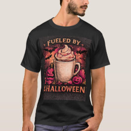 Camiseta Impulsado Por Café Y Gráfico Divertido De Hallowee