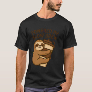 Camiseta Impulsado Por Cerveza Lenta Divertida Cafeína Pere