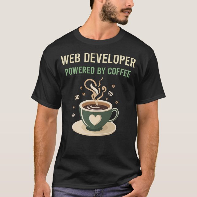 Camiseta Impulsado por Coffee Web Developer (Anverso)
