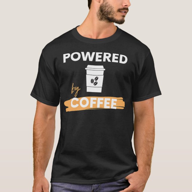 Camiseta Impulsado por el amante del gato de Coffee caffein (Anverso)