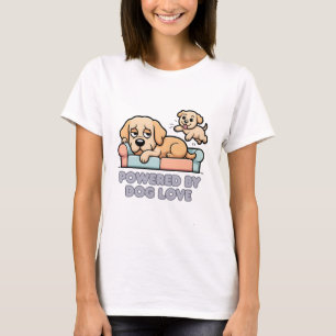 Camiseta Impulsado por el amor de perro Cachorro lindo Aman