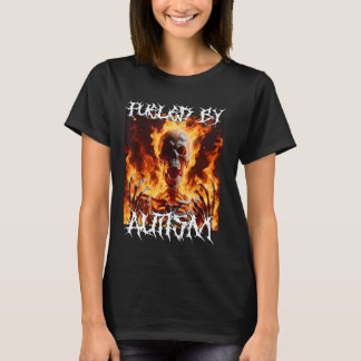 Camiseta Impulsado Por El Autismo Gracioso Cringe Duro Skel