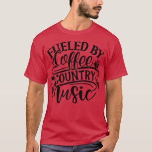 Camiseta Impulsado por el café Western Line Dancing Cowgirl