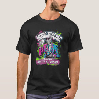 Camiseta Impulsado Por El Profesor C De Música Coffee Passi