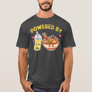 Camiseta Impulsado Por El Té De Burbuja Ramen Cute Boba Jap