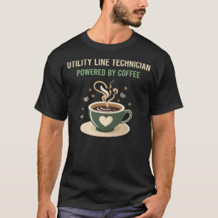 Camiseta Impulsado Por El Técnico De Línea De Coffee Utilit