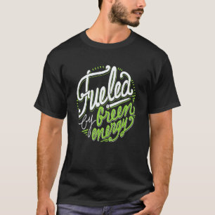Camiseta Impulsado Por Energía Verde Ropa Vegana Por The D