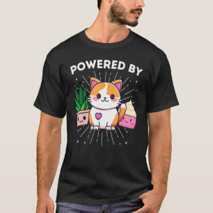 Camiseta Impulsado Por Gatos Plantas Cupcakes Divertido