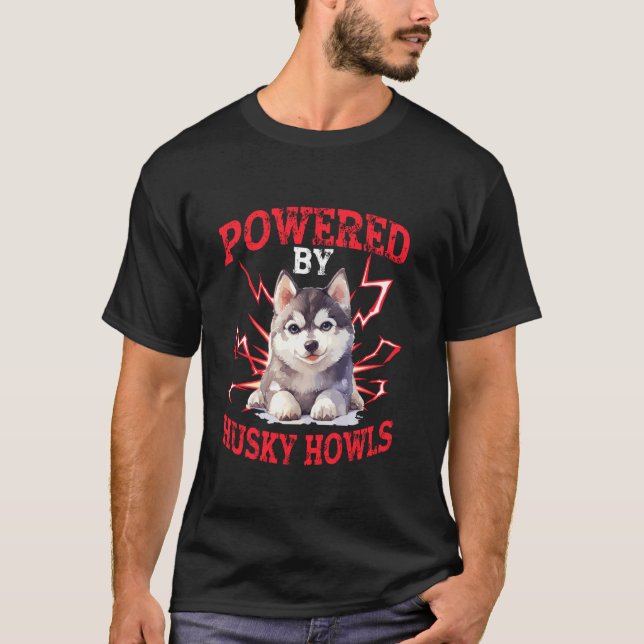 Camiseta Impulsado por Husky Howls (Anverso)