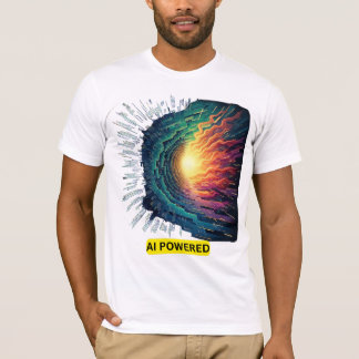 Camiseta Impulsado por IA - Futurista diseño tecnológico