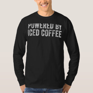 Camiseta Impulsado Por Iced Coffee Caffeine Funny Vintage
