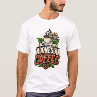 Camiseta Impulsado por ilustración vintage de café indonesi