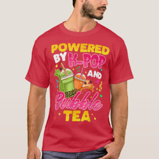 Camiseta Impulsado Por K-pop Y Bubble Tea Música Coreana K-