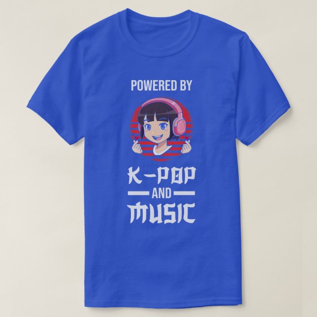 Camiseta Impulsado por k-pop y la música k-pop merch (Diseño del anverso)