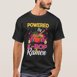 Camiseta Impulsado Por K-Pop Y Ramen Kpop Gift