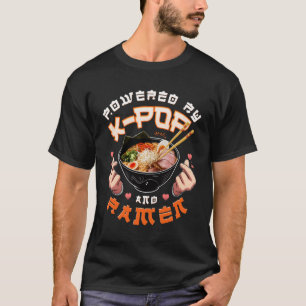 Camiseta Impulsado por Kpop y Ramen Divertido Fan Música Co
