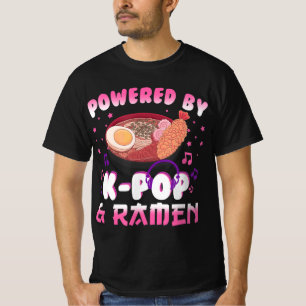 Camiseta Impulsado por Kpop y Ramen Kpop Kawaii Anime Gift 