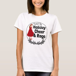 Camiseta Impulsado por la alegría y la rabia navideñas