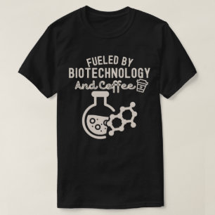 Camiseta Impulsado por la biotecnología y el café