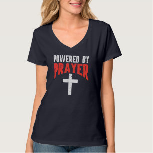 Camiseta Impulsado por la cruz de la oración Dios Jesús Hom