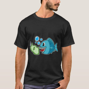 Camiseta Impulsado por la pesca y la cerveza estilo vintage