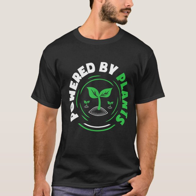 Camiseta Impulsado Por La Planta Funny Vegan Herbivore Gard (Anverso)