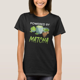 Camiseta Impulsado por Matcha Green Powder Leaves Matcha