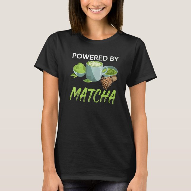 Camiseta Impulsado por Matcha Green Powder Leaves Matcha (Anverso)