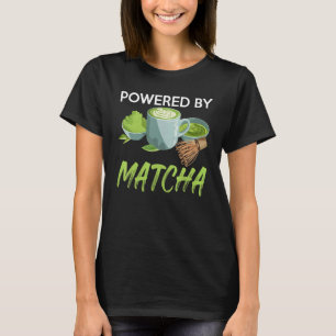 Camiseta Impulsado por Matcha Green Powder Leaves Matcha