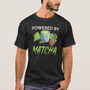 Camiseta Impulsado por Matcha Green Powder Leaves Matcha