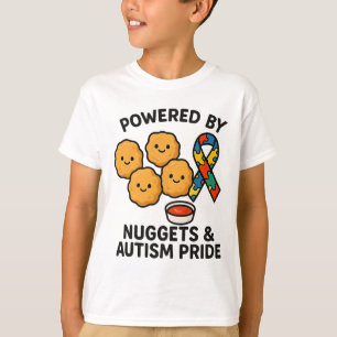 Camiseta Impulsado por nuggets de pollo y orgullo autista h