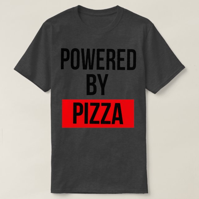 Camiseta Impulsado por Pizza (Diseño del anverso)