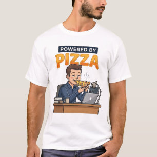Camiseta Impulsado por Pizza - Divertido Programador y Juga
