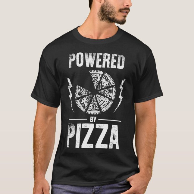 Camiseta Impulsado por Pizza Funny Pizza Lover (Anverso)
