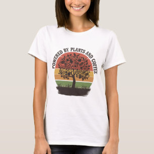 Camiseta Impulsado por plantas y café