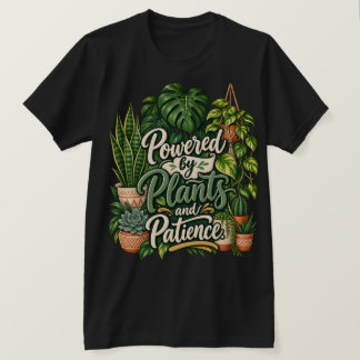 Camiseta Impulsado por Plantas y Paciencia