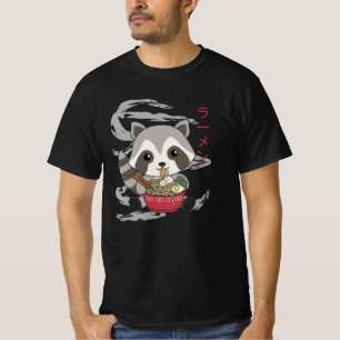 Camiseta Impulsado Por Ramen Cute Raccoon Come Ramen