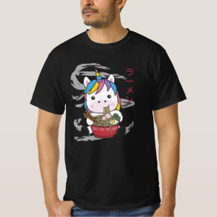 Camiseta Impulsado Por Ramen Cute Unicorn Come Ramen