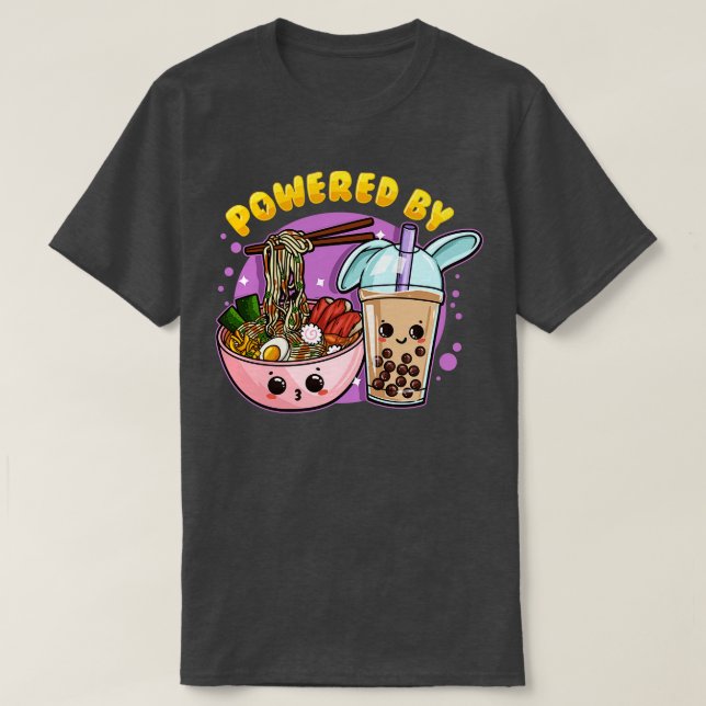 Camiseta Impulsado por RamenBubble Tea 1 (Diseño del anverso)