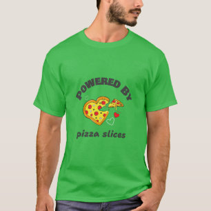 Camiseta Impulsado por rebanadas de pizza-Escuela de Camise