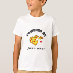 Camiseta Impulsado por rebanadas de pizza-Escuela de Camise