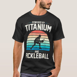 Camiseta Impulsado por rodilla divertida de pickleball de t