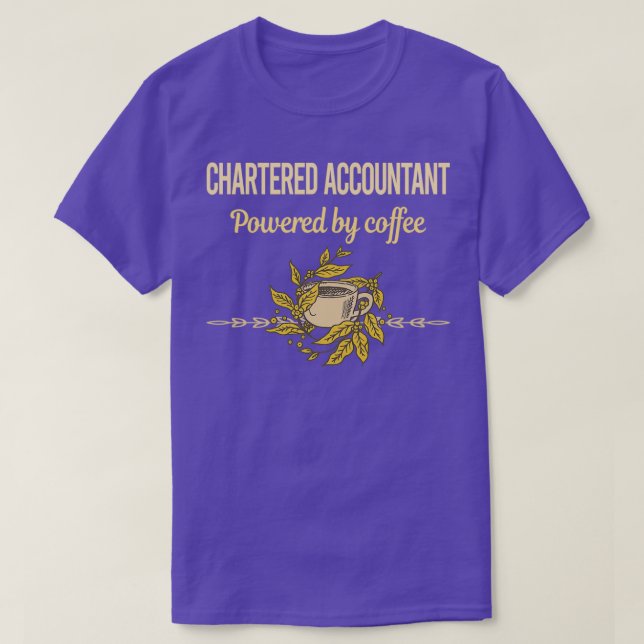 Camiseta Impulsado por un contador público de café (Diseño del anverso)
