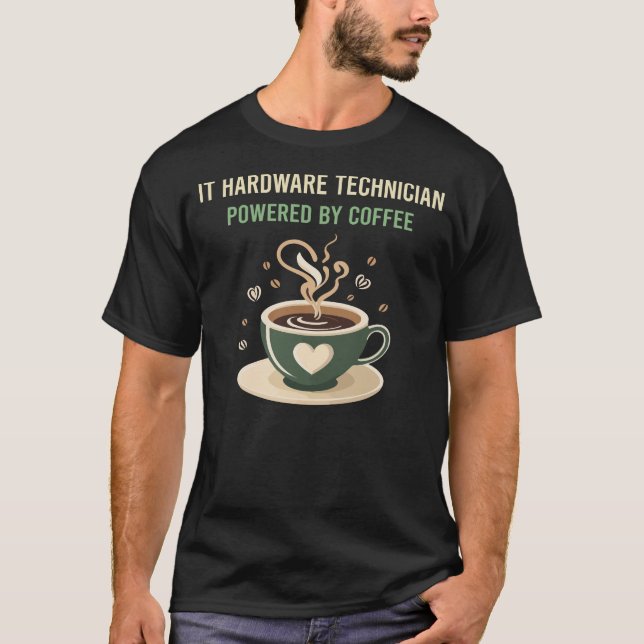 Camiseta Impulsado por un técnico de hardware de TI para ca (Anverso)