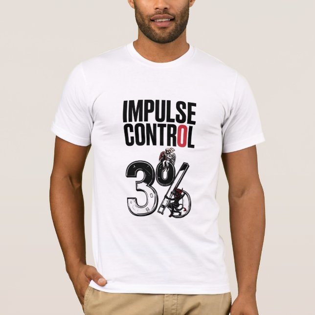 Camiseta - IMPULSE CONTROL – 3% Angel vs Devil Cartoon (Anverso)